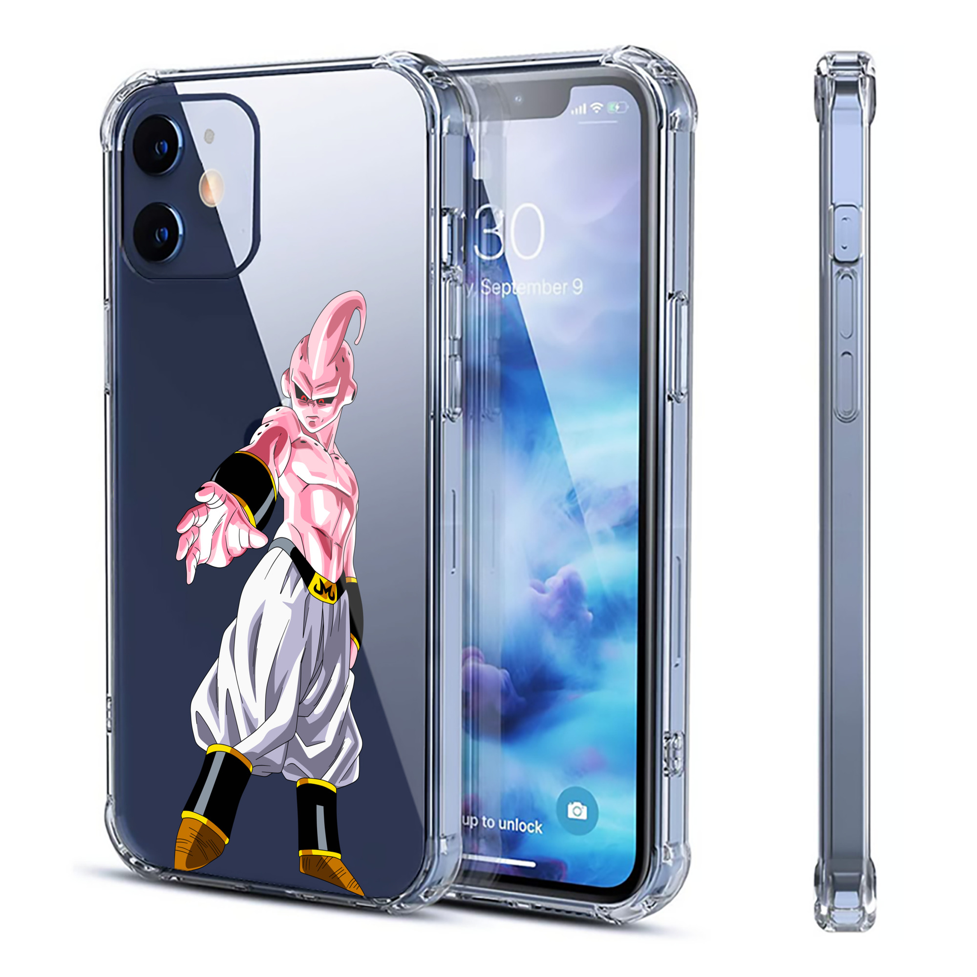 （画像用） ドラゴンボール 魔人ブウ DRAGON BALL Majin Buu 【iPhone 12シリーズ対応】透明スマホケース（クリアソフトケース）